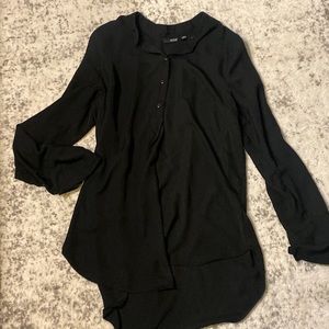 a.n.a. black long blouse